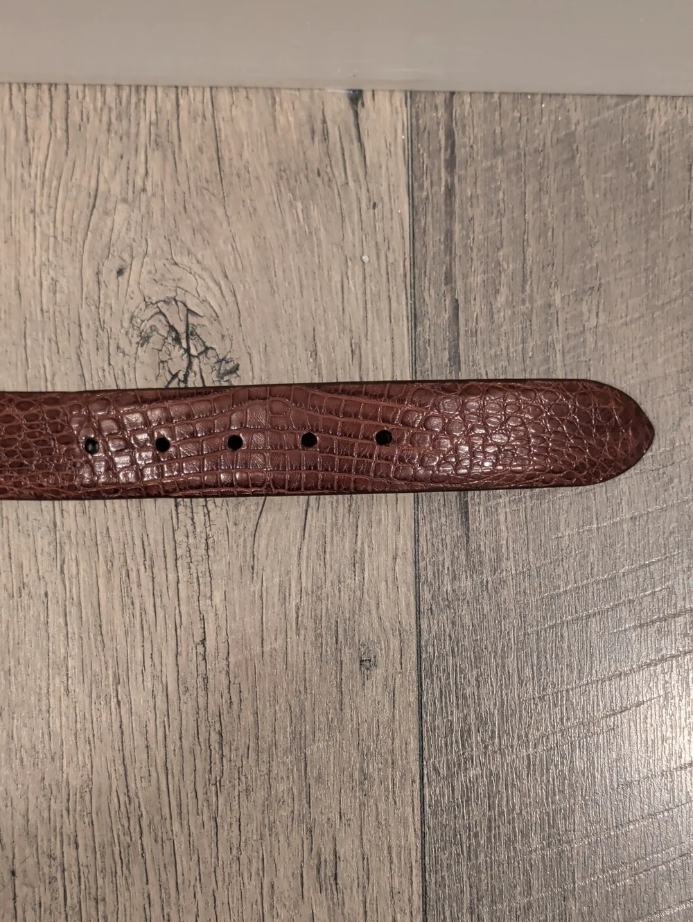 Jacob Hill Leather Genuine Caiman Belt Brown/Cognac MSRP $299